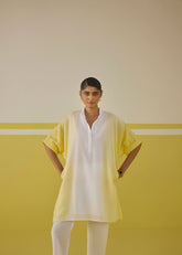 A Model Wearing Sunshine Sundae Kurta Top, curated by Only Ethikal